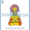 Homer Buddha Svg, Homer Yoga Svg, Homer Svg