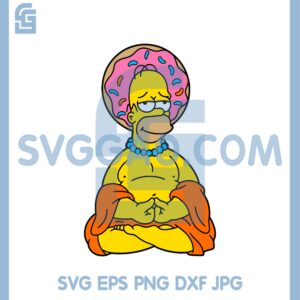 Homer Buddha Svg, Homer Yoga Svg, Homer Svg