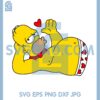 Homer Kiss Heart Svg, Homer Svg, Homer Love Svg