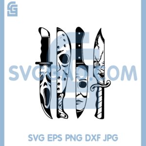 Horror movie characters in knives svg, Michael Myers svg