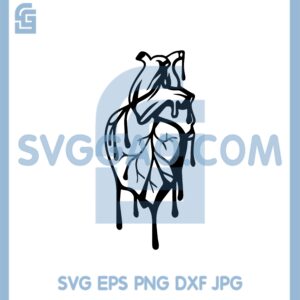 Human Heart Melt Funny Svg, Human Heart Svg, Dripping Heart Svg