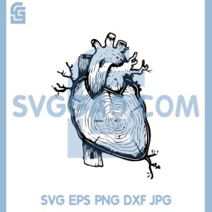 Human Heart Tree Svg, Wood Forest Tree Anatomical Heart Svg