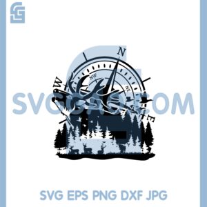 Hunting Compass Svg, Deer Hunting Svg, Deer Svg