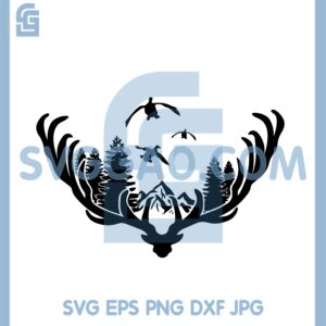 Hunting Deer Deerhorn Svg, Hunting Outdoor Svg, Hunting Duck Svg