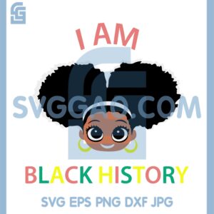 I Am Black History Face Svg, Black Queen Svg, Black Lives Matter Svg