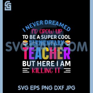I Never Dreamed Id  grow up Svg, Teacher Svg