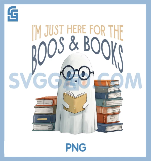 Boos & Books Funny Reading Halloween Tank Top PNG