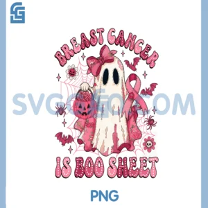 Breast Cancer Is Boo Ghost Sheet Halloween Patchwork Girls PNG