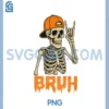 Bruh Skeleton Costume Kids PNG, Halloween Skeleton Rock Punk PNG