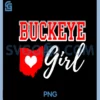 Buckeye Girl Ohio Home Heart State PNG