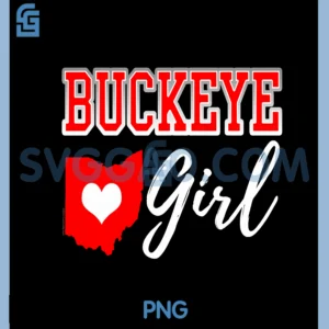 Buckeye Girl Ohio Home Heart State PNG