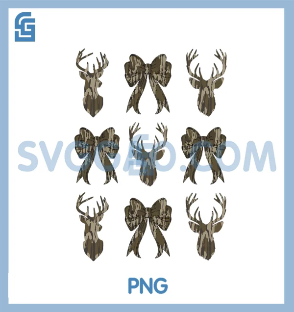 Camouflage Old Camo Bow Camo Coquette Bow Deer Hunting PNG – SVGGAO