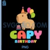 Capy Birthday Capybara Lover Funny Rodent Animal Bday Party PNG