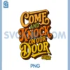 Come & Knock On Our Door Three's Company 70s 80s Typography PNG