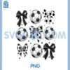 Coquette Soccer Bows Game Day Soccer Mama Mom Cheer Girls PNG