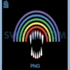 Cute LGBTQ vampire LGBT Halloween Ghost Rainbow Gay Pride PNG