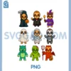 Cute Sloths Witch Pumpkin Skeleton Happy Halloween PNG