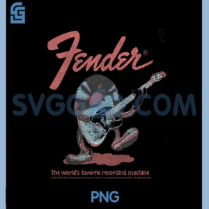 Fender Record Playing Guitar Centered PNG, Fender Guitar PNG
