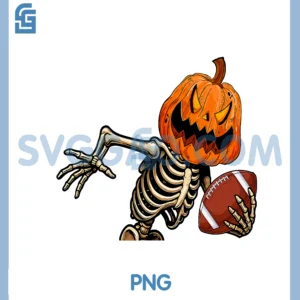 Football Player Skeleton with Moon Halloween Boys PNG, Skeleton Football PNG