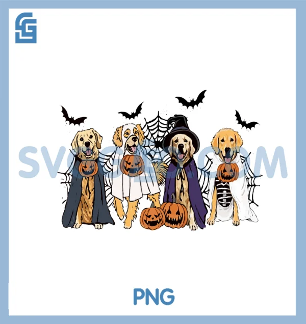 Funny Ghost Witch Golden Retriever Halloween Golden Dog Mom Sweat PNG ...