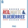 Red White and Blueberries American USA Apparel 2025 Premium PNG, Red White And Blueberries America PNG