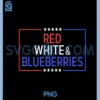 Red White And Blueberries Christian Patriotic PNG, Red White And Blueberries America PNG