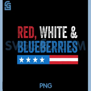 Red White And Blueberries Patriot USA Flag PNG, Red White and Blueberries Flag PNG