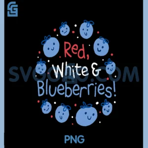 Red White And Blueberries PNG, Red White and Blueberries Flag PNG