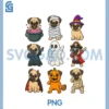 Funny Pug Breed Pet Halloween Pumpkins Halloween Dog PNG, Funny Halloween Pug PNG