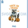 Funny Raccoon Trick or Trash Halloween PNG, Trick Or Trash PNG
