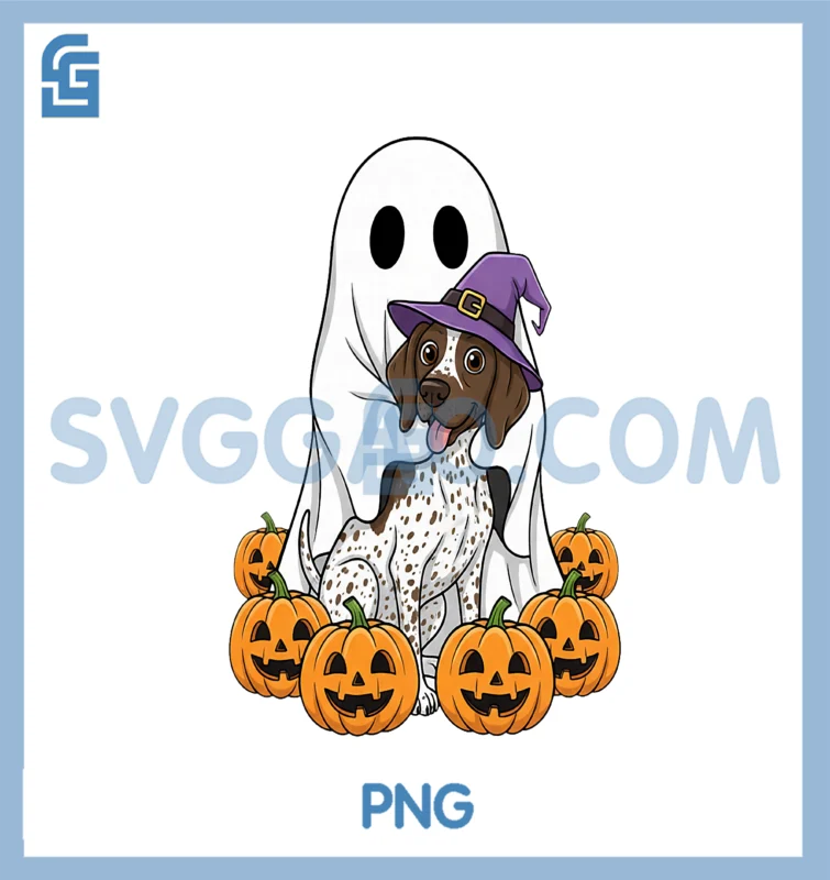 Ghost Pointer Ghost German Shorthaired Pointer Halloween Kids Mens Womens PNG, German ...