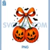 Groovy Bow & Jack O Lantern Pumpkins Happy Halloween Day PNG, Happy Halloween PNG