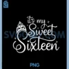It's My Sweet Sixteen PNG, 16 Years Old, Girls 16th Birthday PNG