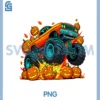 Monster Truck Halloween Jack O Lantern Pumpkin Boys Men PNG, Halloween Monster Truck PNG