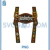 Oktoberfest Lederhosen Suspenders Vintage Graphic Tee PNG, Oktoberfest Lederhosen PNG