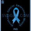 Prostate Cancer Awareness Month We Wear Light Blue Support PNG, Blue Heart Ribbon PNG