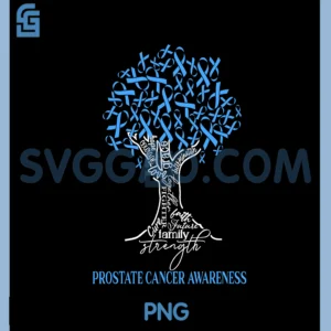 Prostate Cancer Awareness Tree Ribbon Blue PNG, Cancer Ribbon PNG
