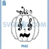 Pumpkin with Music Notes Music Teachers Halloween PNG, Music Note Pumpkin Fall PNG