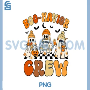 Retro Boo Havior Crew Behavior Analyst Halloween ABA RBT PNG, Retro Boo Havior Crew PNG