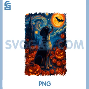 Retro Dog & Pumpkins Halloween Day PNG, Retro Halloween Dog Ghost PNG