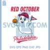 Phillies Halloween Ghost SVG, Red October Baseball SVG