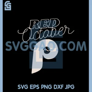 Phillies Red October SVG, P Red October SVG