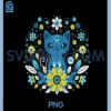 Ukraine Blue PNG, Yellow Cat Flowers Ukrainian PNG
