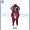 Vintage State of Alabama PNG, Elephant Lovers PNG