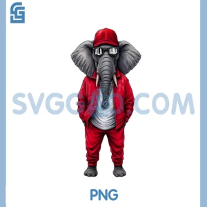Vintage State of Alabama PNG, Elephant Lovers PNG