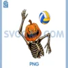 Volleyball Player PNG, Skeleton with Moon Halloween PNG 2 Volleyball Player PNG, Skeleton with Moon Halloween PNG