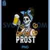 Womens Oktoberfest Prost Skeleton PNG, Bavarian Beer Festival PNG