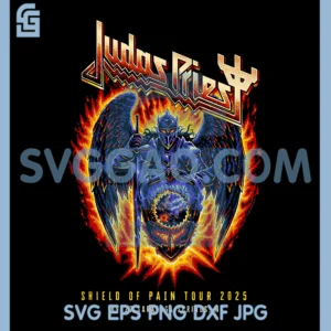 Judas Priest Shield Of Pain Tour 2025 PNG, Saratoga Springs PNG