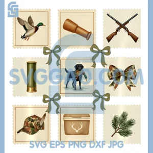 Hunting Girlfriend PNG, Preppy Camo Bows Duck PNG, Hunting Season PNG