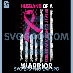 Husband of A Warrior Breast Cancer PNG, Awareness Support Squad PNG